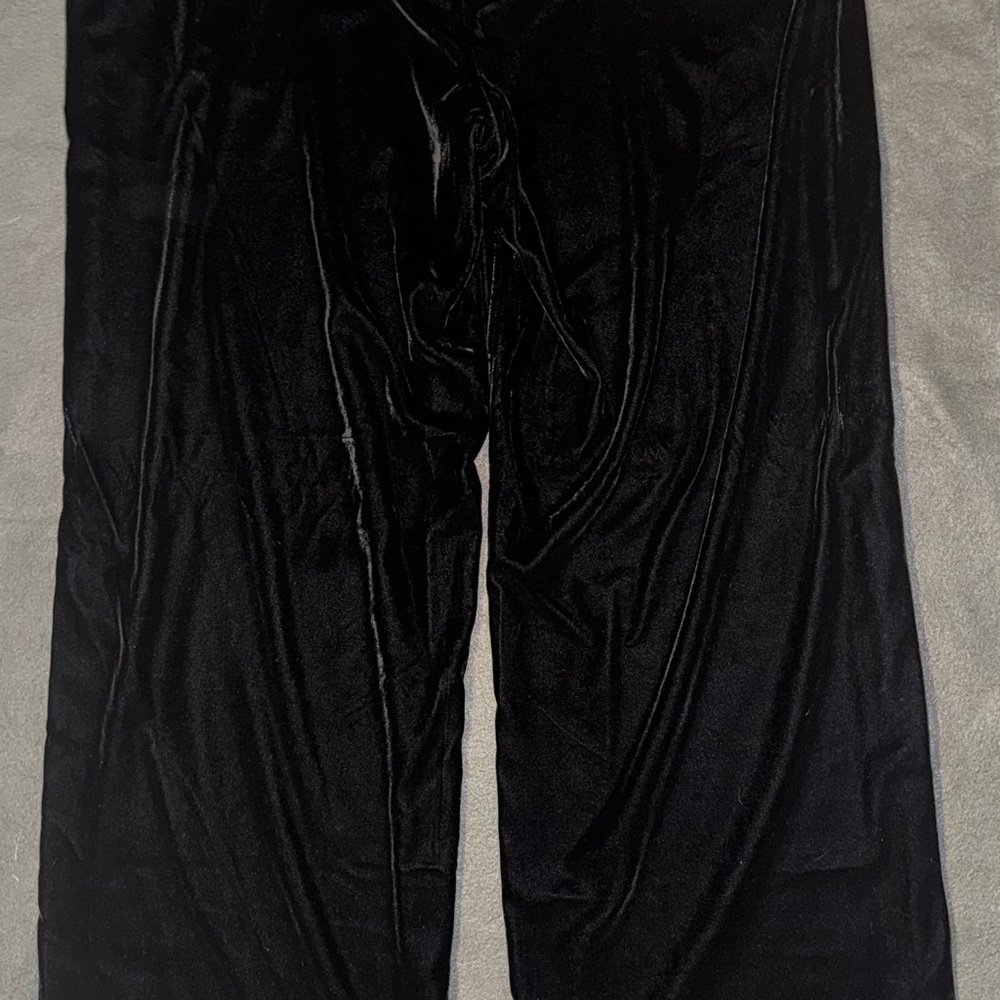 OLD NAVY Black Velvet pleated wide leg Pants size XL NWT